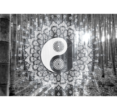 ταπετσαρία ying yang paisley zen - TenStickers