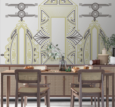 "art deco" διακοσμητική αφηρημένη τοιχογραφία - TenStickers