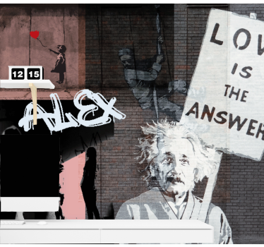 ορεινή τοιχογραφία art banksy art - TenStickers
