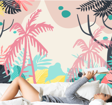 Τοιχογραφία τοίχου με φοίνικες "boho". - TenStickers