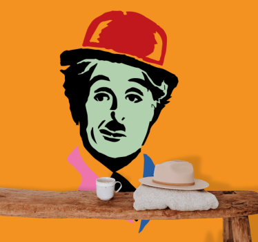 τοιχογραφίες της τέχνης pop art του Τσάρλι Τσάπλιν - TenStickers
