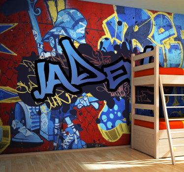 Graffiti προσαρμοσμένο όνομα προσαρμοσμένες τοιχογραφίες - TenStickers