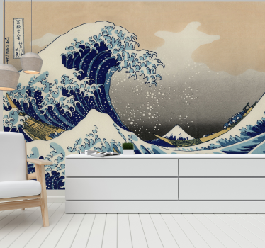 τοιχογραφία τοίχου κύματος hokusai - TenStickers