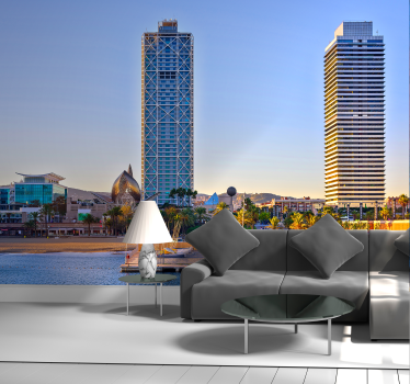 ταπετσαρία φωτογραφιών lounge puerto olímpico barcelona - TenStickers