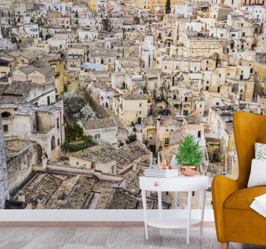 ταπετσαρία τοιχογραφίας φόντο sassi di matera - TenStickers