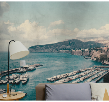 Sorrento τοπίο νότια Ιταλία κάτω από την τοιχογραφία του τείχους - TenStickers