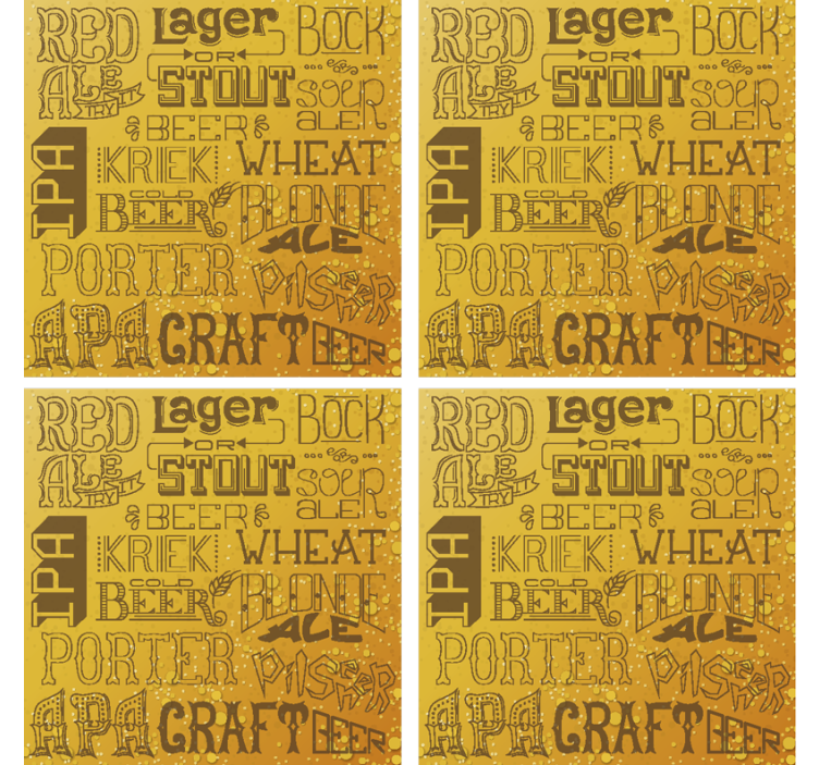 διαφορετικοί τύποι μπύρας bar coaster - TenStickers