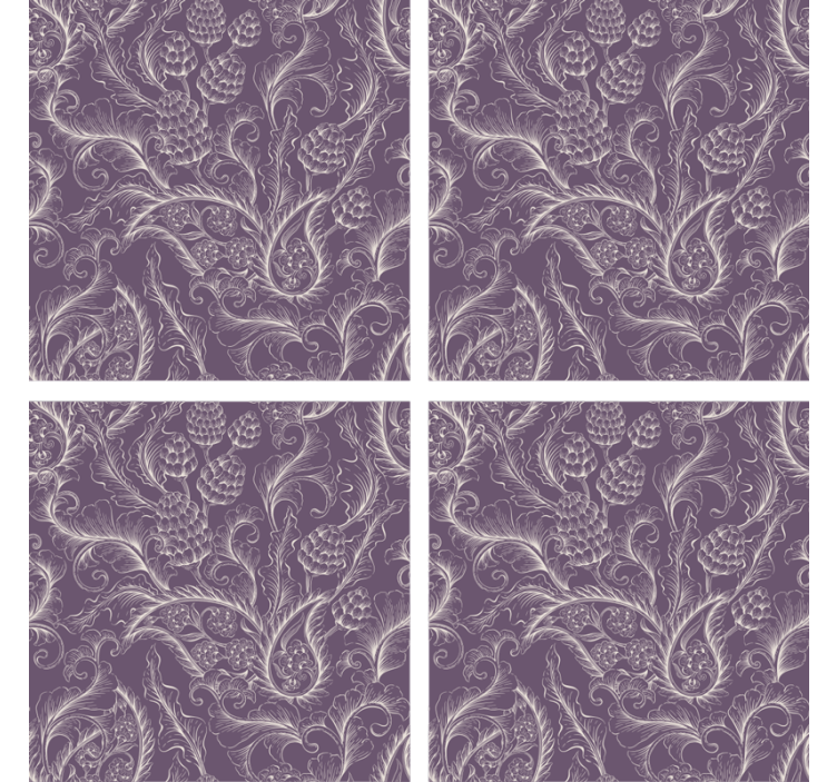 Σουβέρ με Κομψό Βοτανικό Μοτίβο - TenStickers