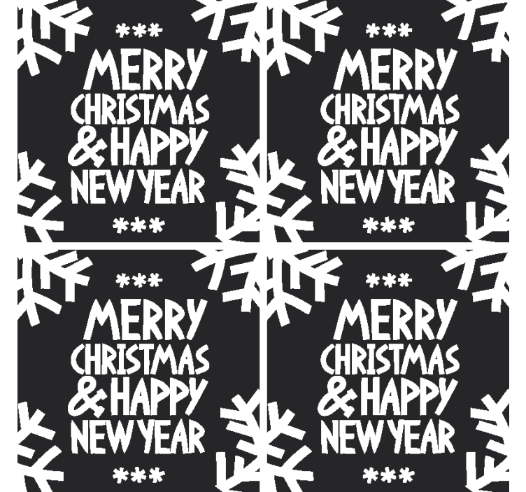 καλά Χριστούγεννα και καλή χρονιά κόστερ - TenStickers