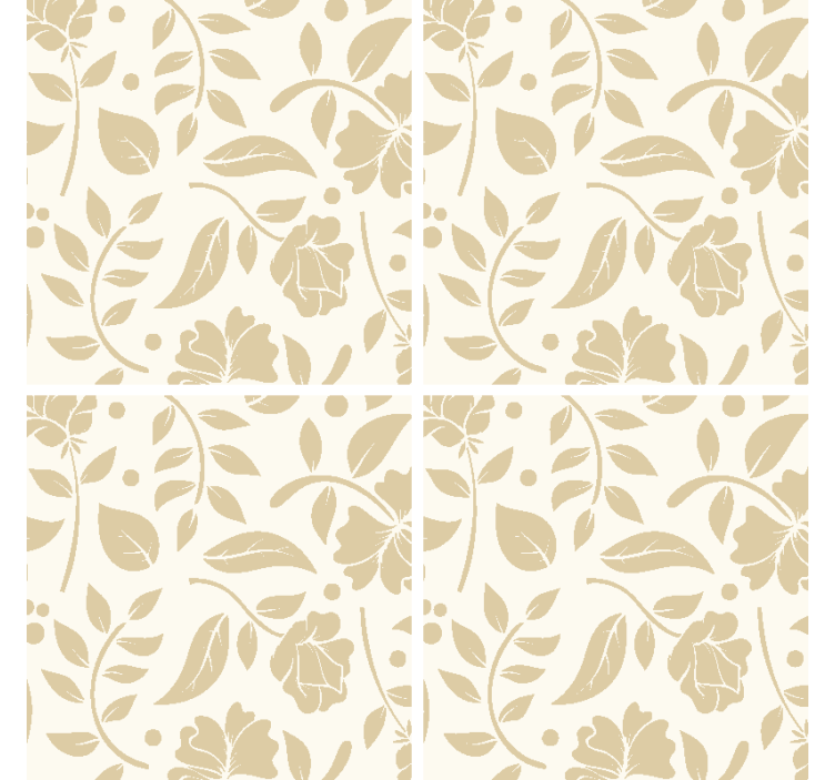 διακοσμητικά λουλούδια vintage ποτό κόστερ - TenStickers