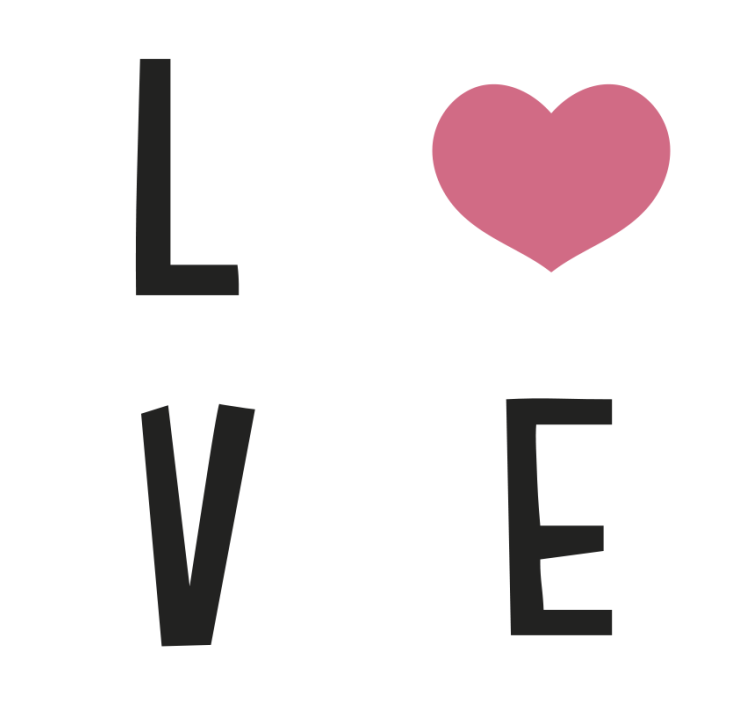 αγάπη κείμενο σύγχρονες σουβέρ - TenStickers