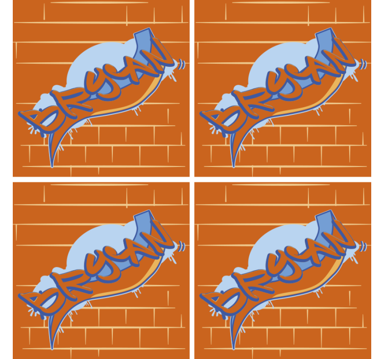 Μοντέρνο σουβέρ με αστικό γκράφιτι φόντο - TenStickers