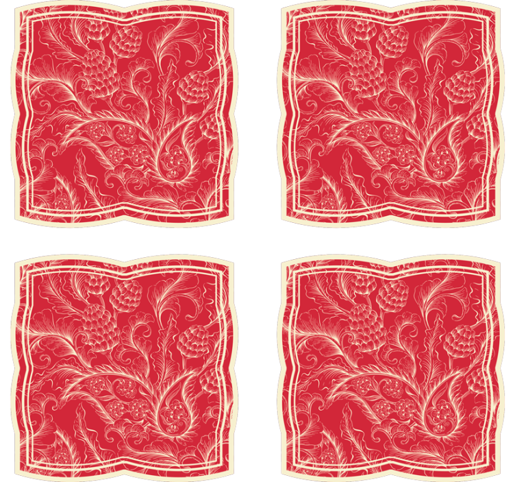 Σουβέρ με Λεπτομερή Λουλουδάτο Σχέδιο - TenStickers