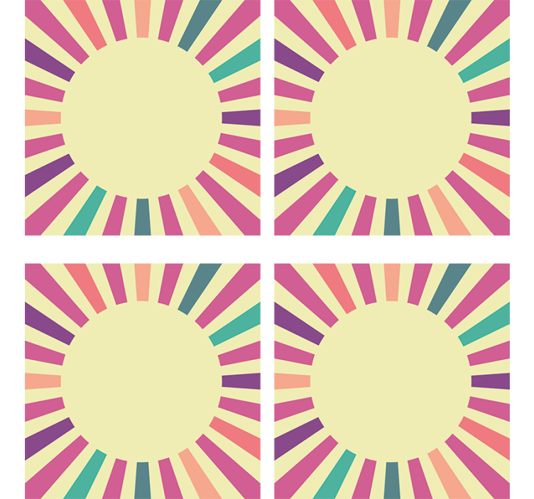 Μοντέρνο σουβέρ Γεωμετρικό κυκλικό στοιχείο - TenStickers