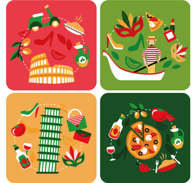 πιο διάσημα εικονίδια της Ιταλίας περισσότερα σουβέρ - TenStickers