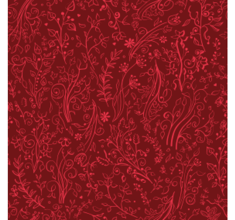 κόκκινο λουλουδάτο μοτίβο vintage τρενάκι - TenStickers