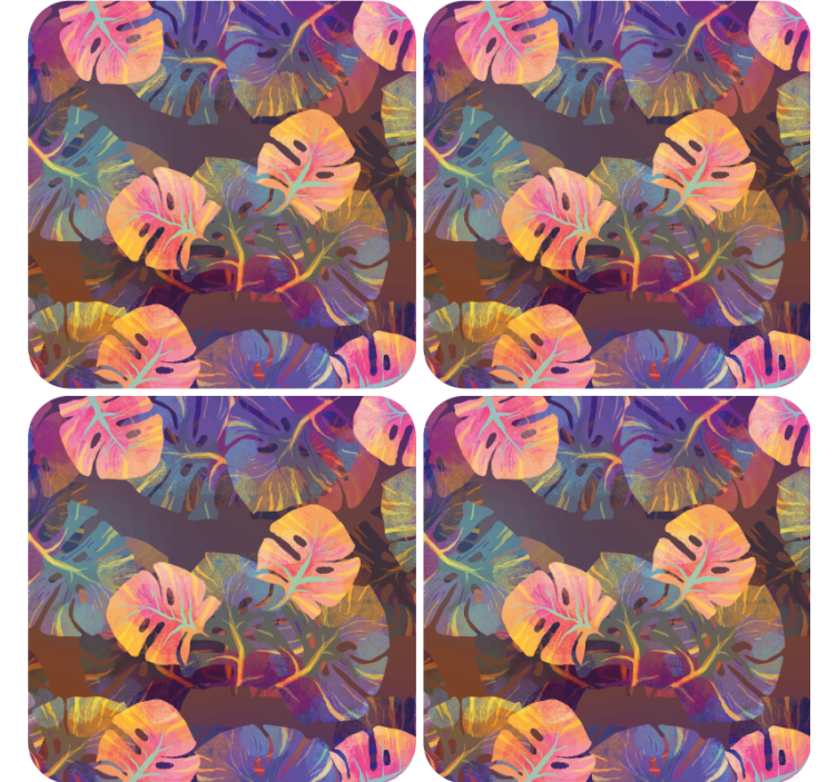 πολύχρωμα monstera περισσότερα σουβέρ - TenStickers