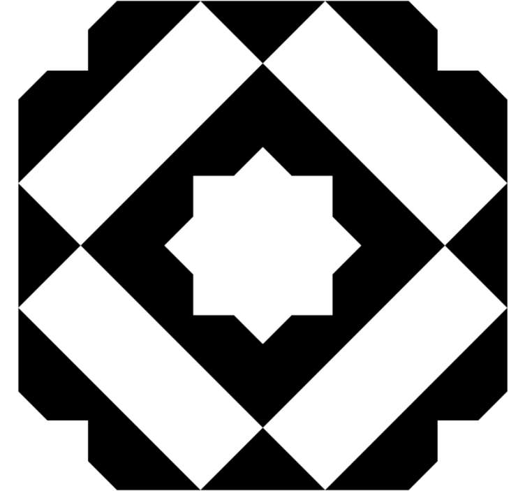 σουβέρ με πλακάκια μαύρο τετράγωνο - TenStickers