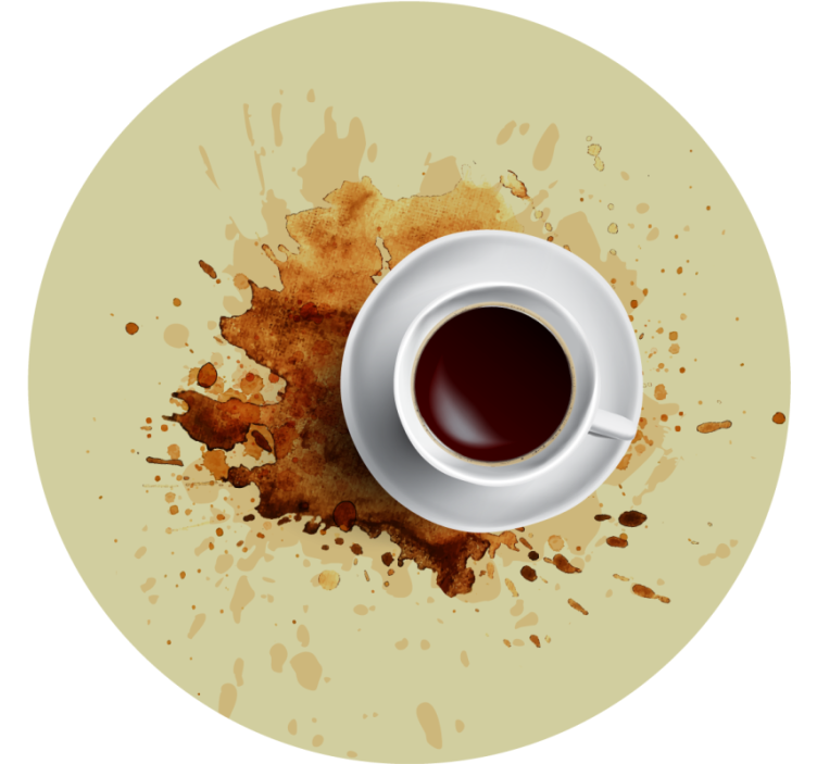 Σουβέρ τέρας με καφέ και πιτσιλιές - TenStickers