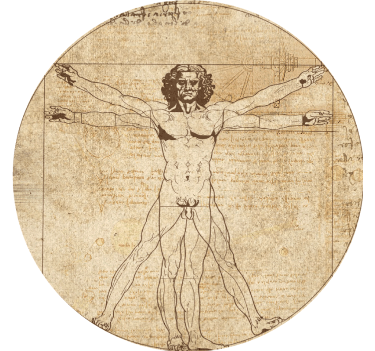 Leonardo da vinci art vintage τρενάκι - TenStickers