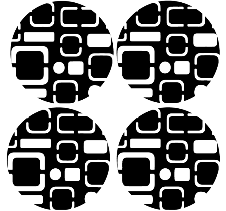 Σουβέρ Γεωμετρικά Μαύρα Μοτίβα - TenStickers