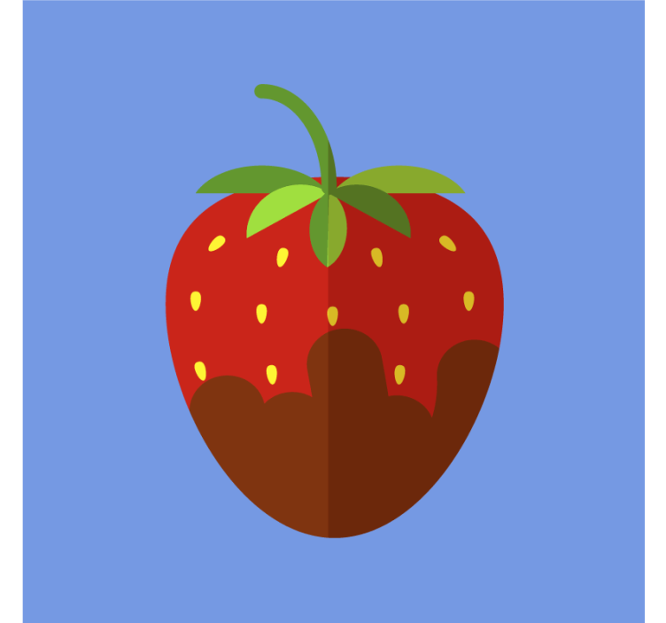 φράουλα με σοκολάτα περισσότερα σουβέρ - TenStickers