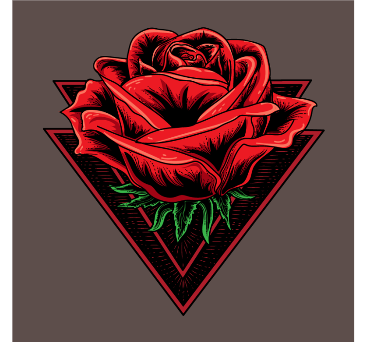 Σουβέρ τέρας με γραφικό κόκκινης ρόζας - TenStickers