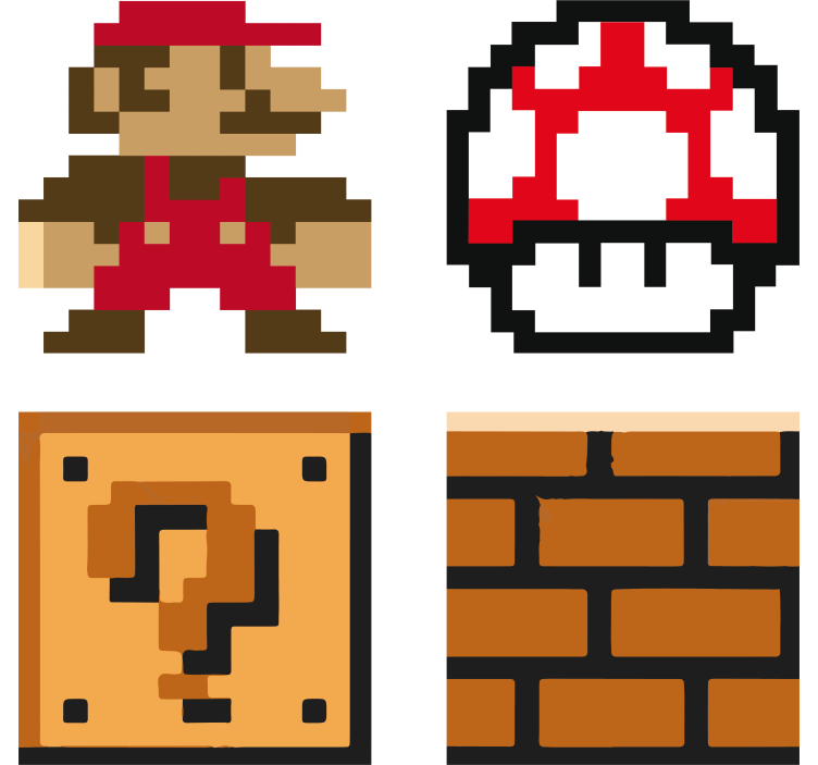 Super mario θέματα geek σουβέρ - TenStickers