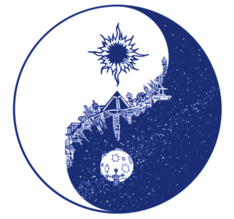 Ying yang art μοντέρνο λούνα παρκ - TenStickers