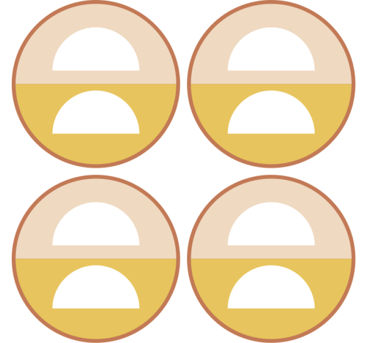 δύο ημικύκλια γεωμετρικά έργα τέχνης - TenStickers