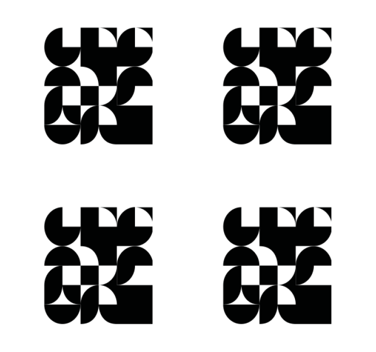 Μοντέρνο σουβέρ με Γεωμετρικά Μονοχρωματικά Σχέδια - TenStickers