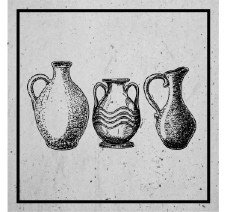 ελληνικά αγγεία vintage τρενάκι - TenStickers