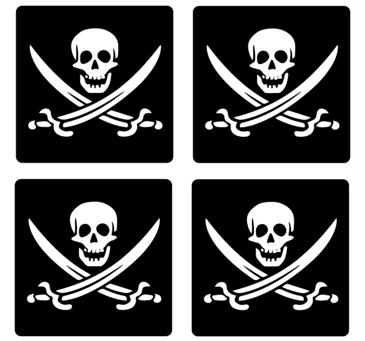 πειρατής jolly roger geek σουβέρ - TenStickers