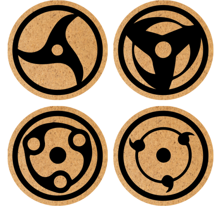 Anime σημάδια και σύμβολα geek coasters - TenStickers