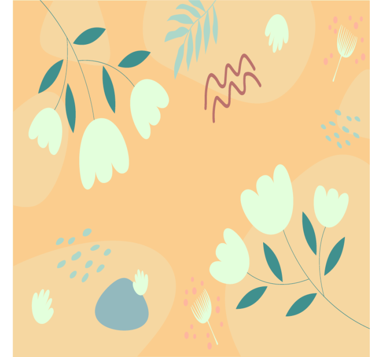 Μοντέρνο σουβέρ με Λουλουδάτα Μινιμαλιστικά Σχέδια - TenStickers