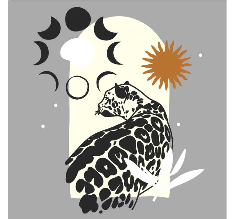 Σουβέρ τέρας Σιλουέτα Εκλεπτυσμένου Λεοπάρδαλου - TenStickers