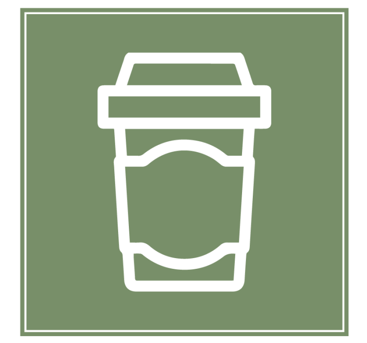 φανταστικό φλιτζάνι καφέ εικονόγραμμα σύγχρονο καζανάκι - TenStickers