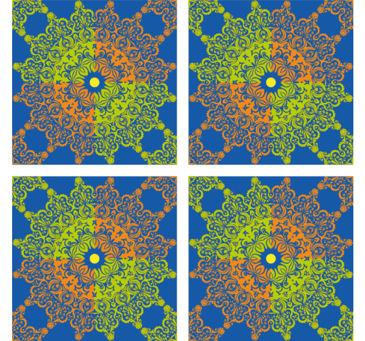 μπλε σουβέρ με πλακάκια σε στιλ μαρόκο - TenStickers