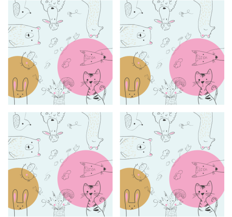 χαριτωμένο μαύρο άσπρο μοτίβο μοντέρνο τουρνουά - TenStickers