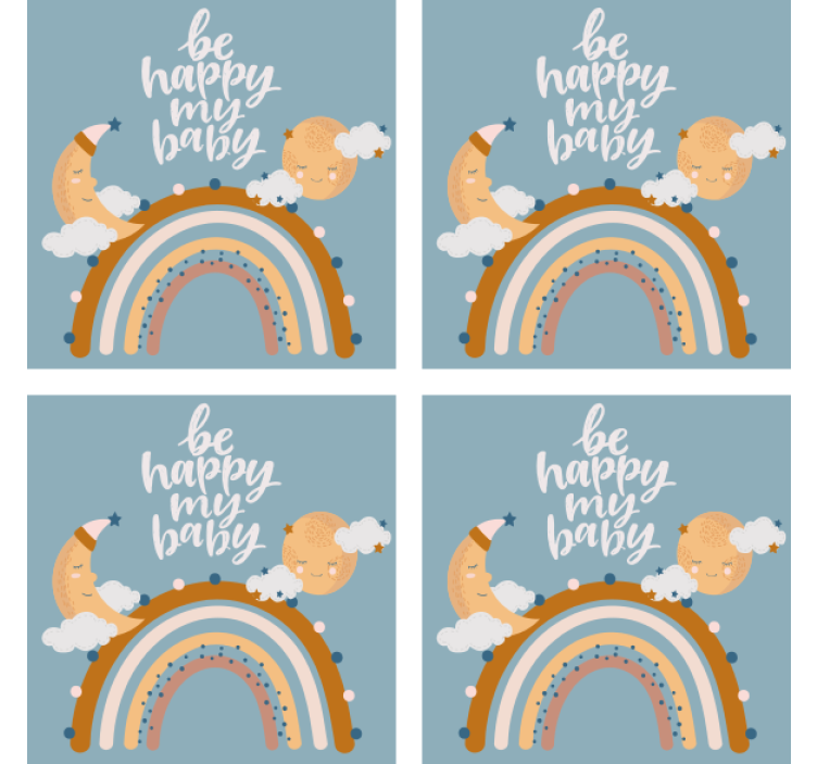 να είστε ευτυχισμένοι μωρό μου σχεδιασμός μοντέρνο καζανάκι - TenStickers