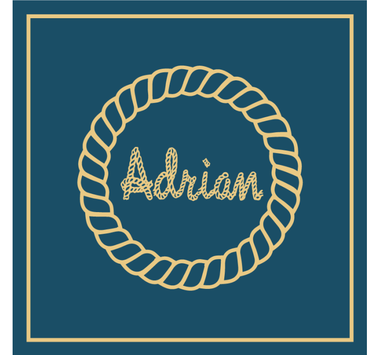 Eξατομικευμένο σουβέρ με μονόγραμμα από σχοινί - TenStickers