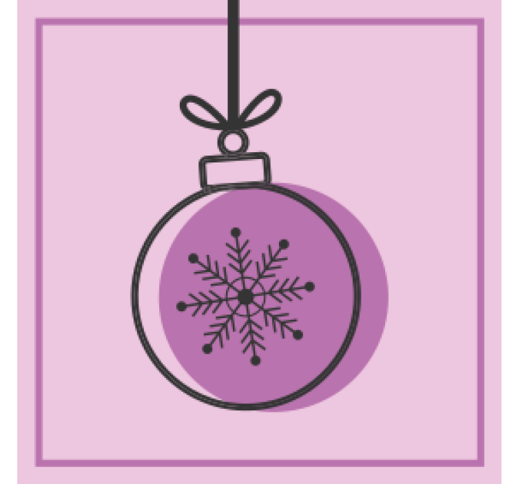 Σουβέρ Χριστουγέννων με γραφικό χιονονιφάδας - TenStickers