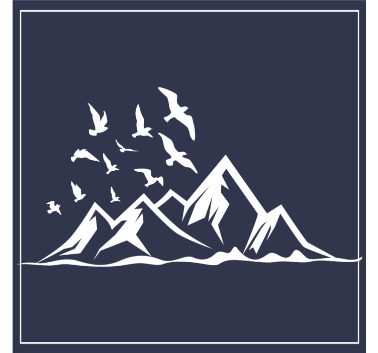 μονόχρωμα βουνά μοντέρνο τουρνουά - TenStickers