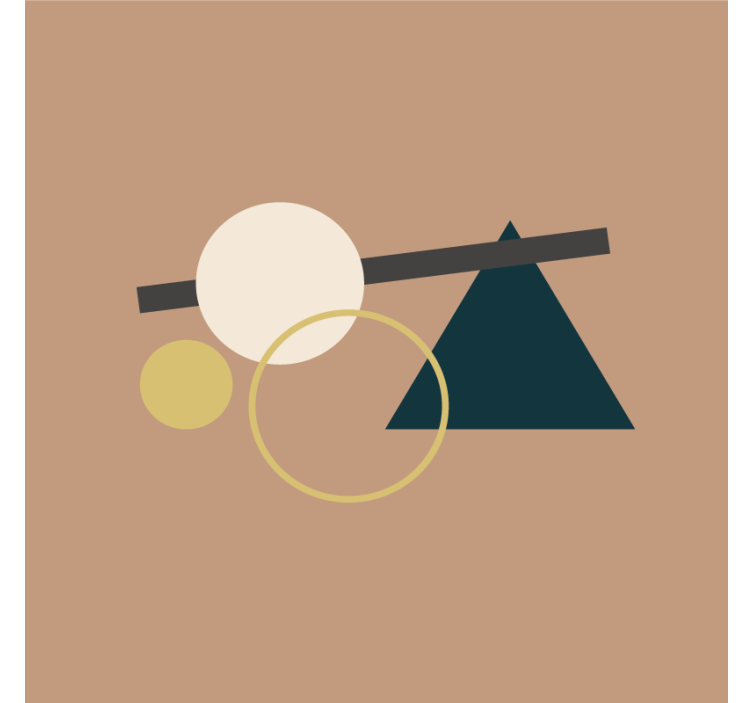 Μοντέρνο σουβέρ Γεωμετρικά σχήματα με κύκλο - TenStickers