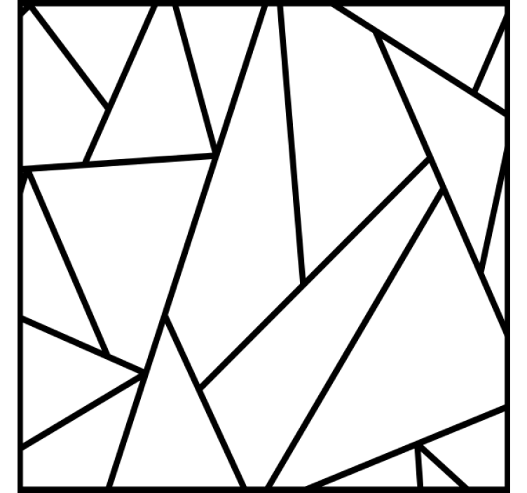 Σουβέρ Γεωμετρικές Μαύρες Γραμμές - TenStickers