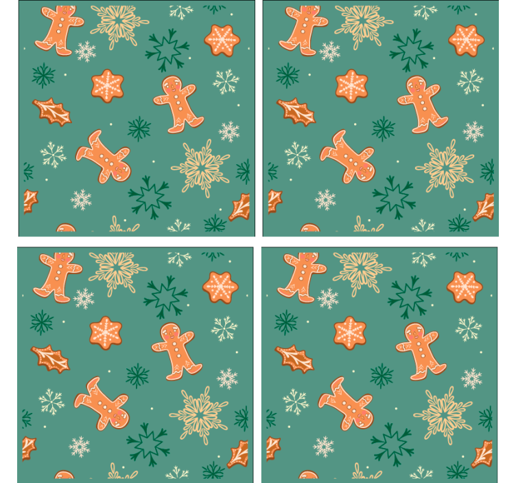 Σουβέρ Χριστουγέννων με σχέδιο από μπισκότο τζίντζερ - TenStickers