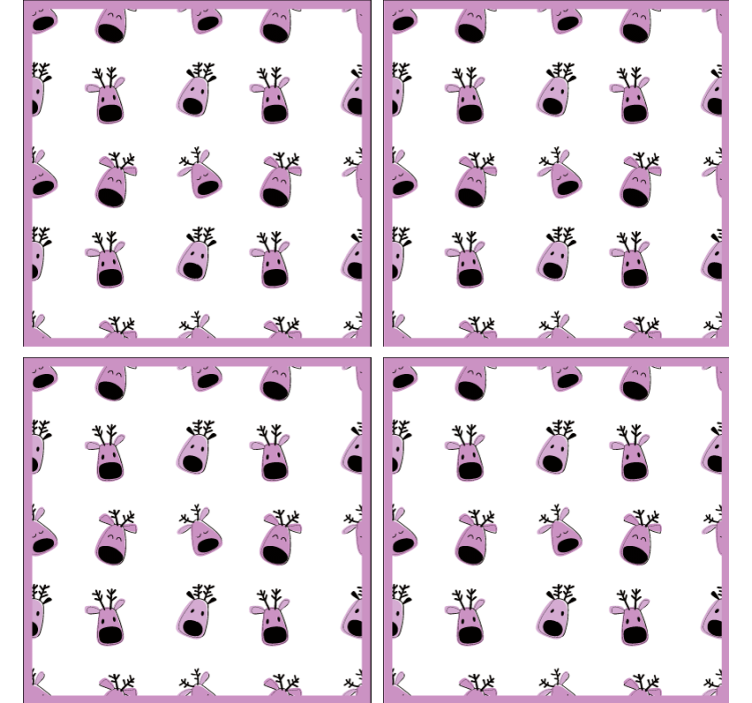 Σουβέρ Χριστουγέννων με παιχνιδιάρικα ελάφια - TenStickers