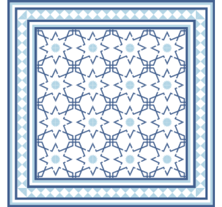 σουβέρ από πλακάκια με μοτίβο μπλε αστέρια - TenStickers