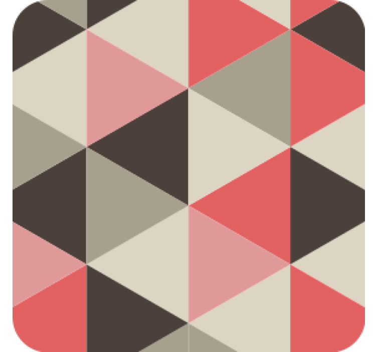 γκρι και ροζ τρίγωνο μοτίβο περισσότερα σουβέρ - TenStickers