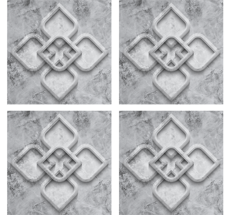 γκρι τρισδιάστατα γεωμετρικά πέτρινα πλακάκια σουβέρ - TenStickers